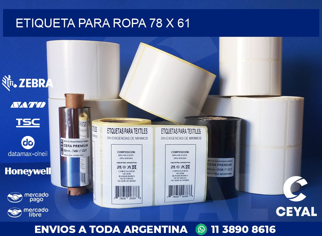 ETIQUETA PARA ROPA 78 x 61