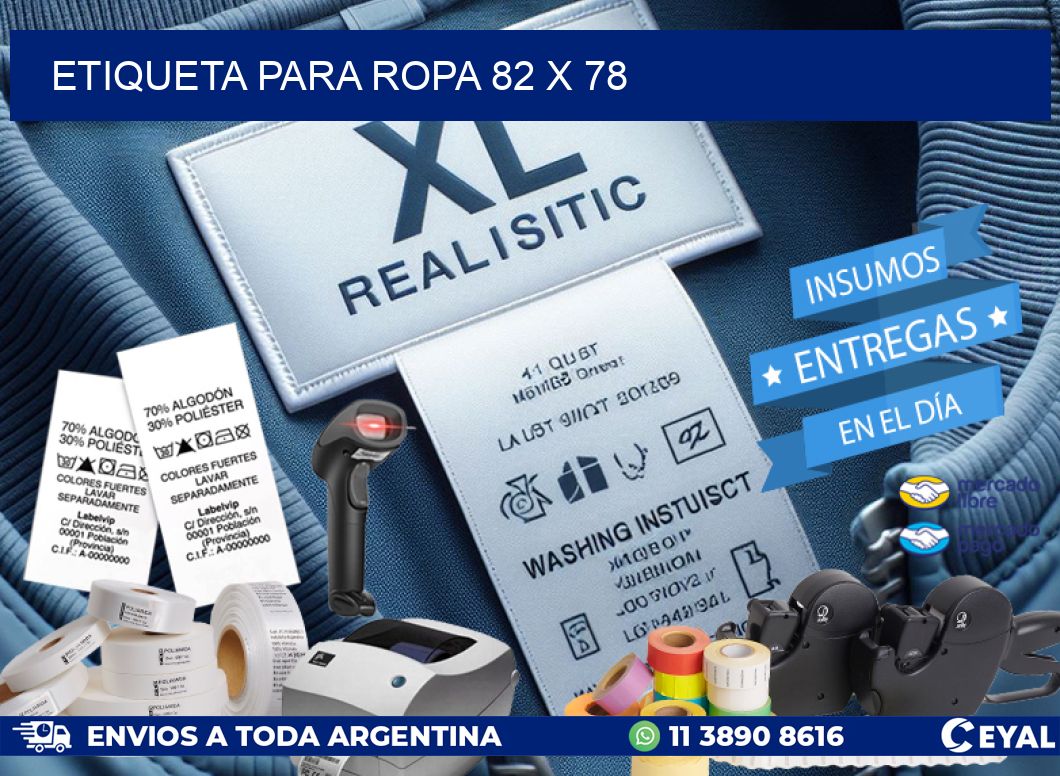 ETIQUETA PARA ROPA 82 x 78