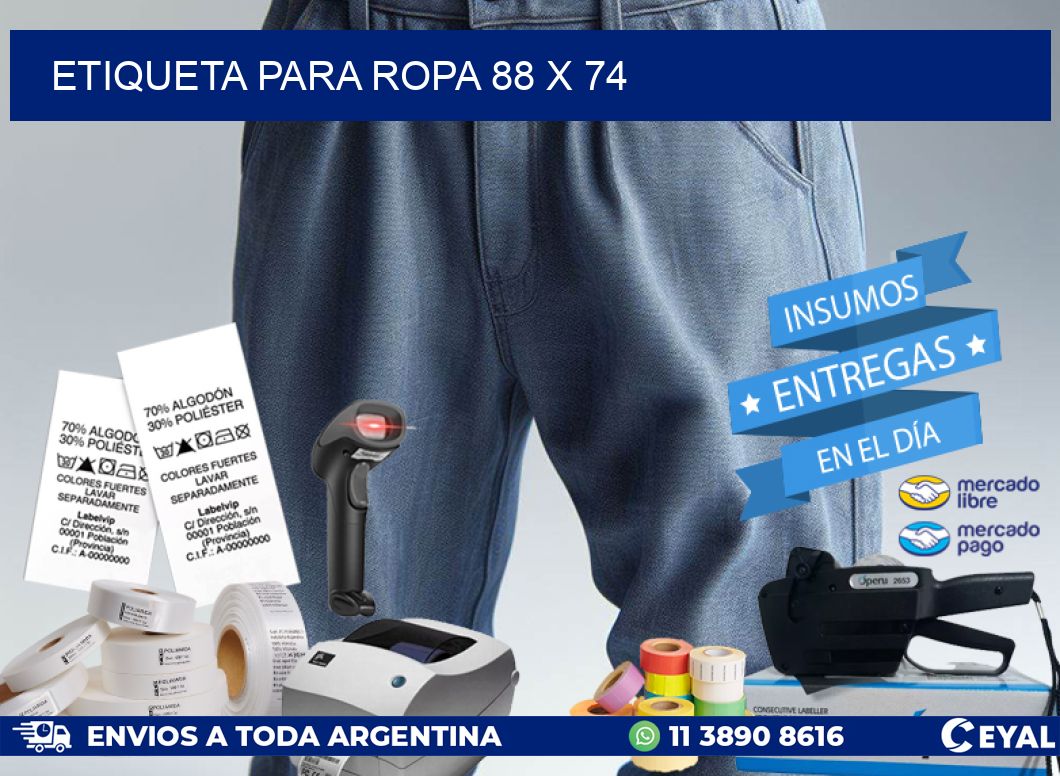 ETIQUETA PARA ROPA 88 x 74