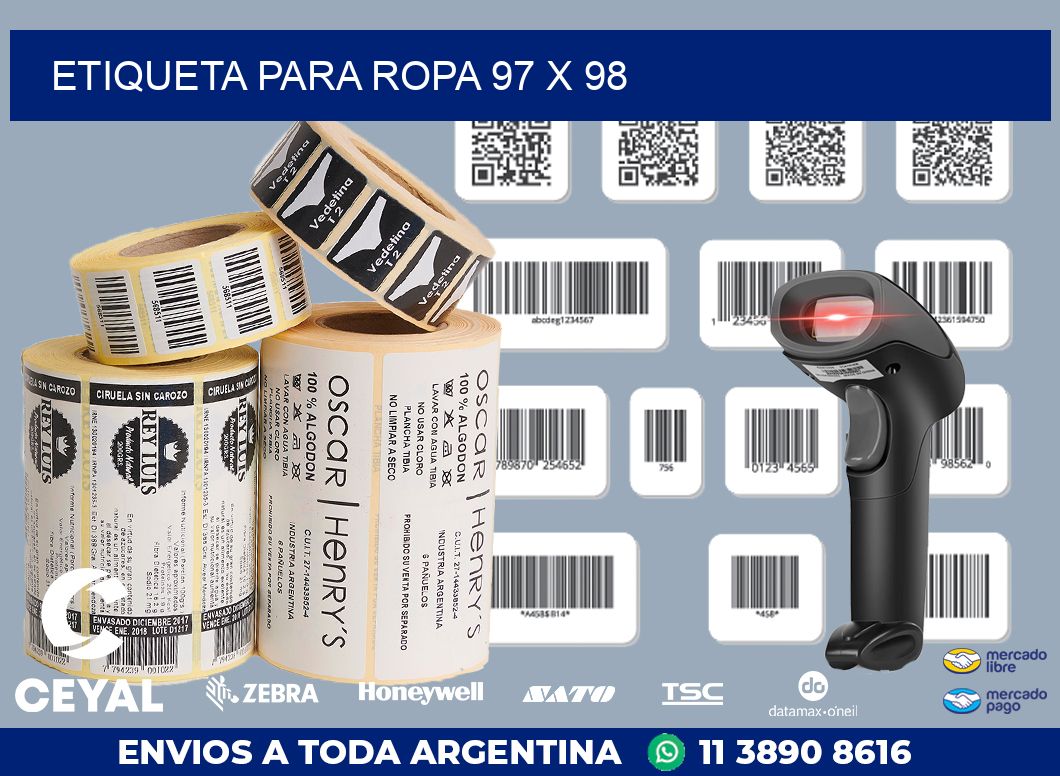 ETIQUETA PARA ROPA 97 x 98