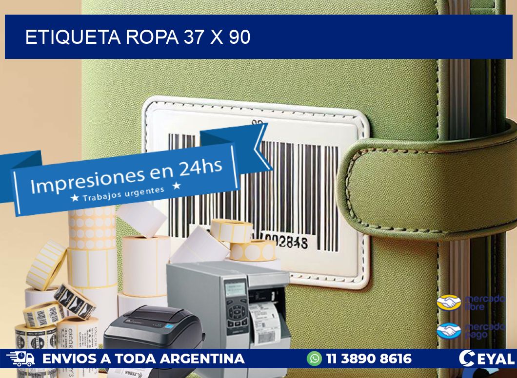 ETIQUETA ROPA 37 x 90