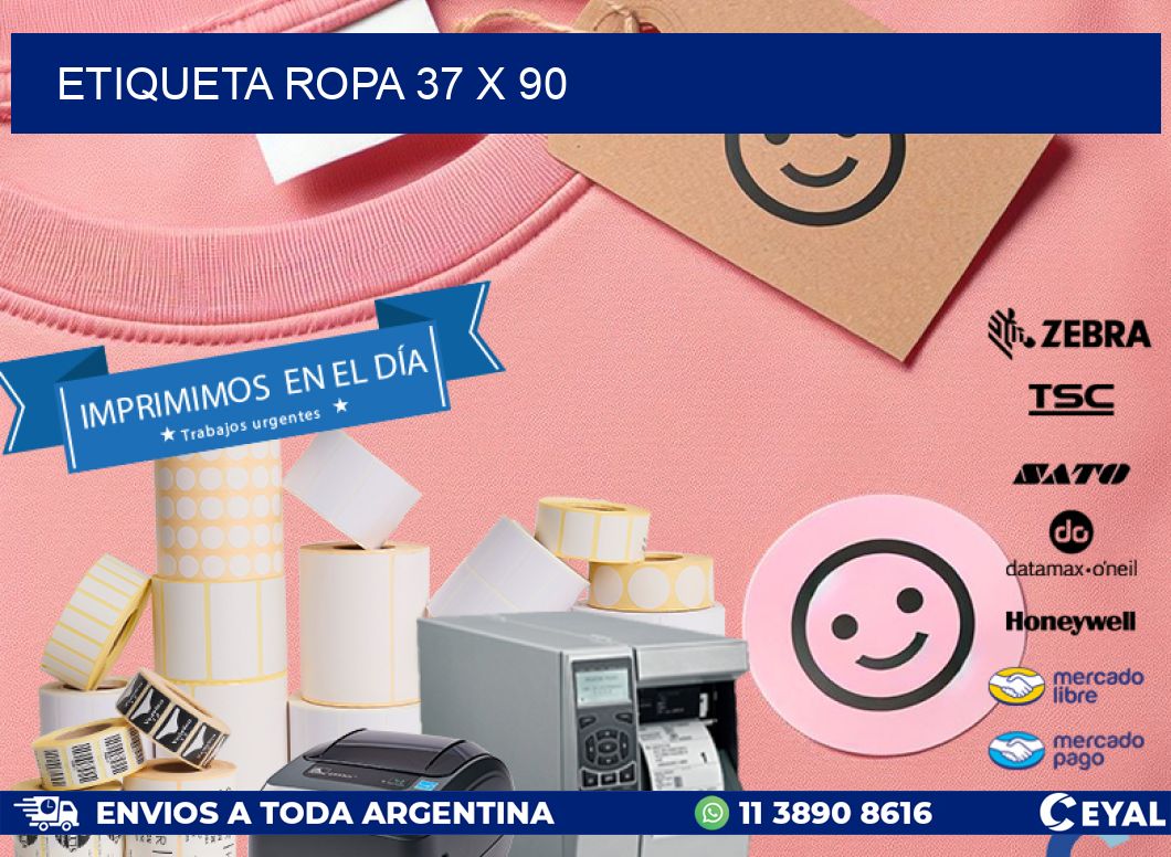 ETIQUETA ROPA 37 x 90