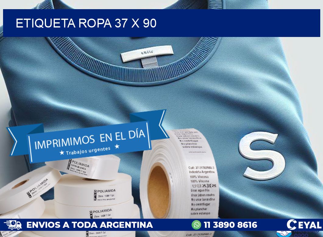ETIQUETA ROPA 37 x 90