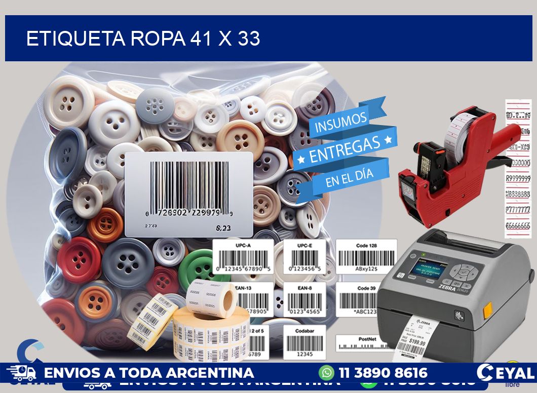 ETIQUETA ROPA 41 x 33