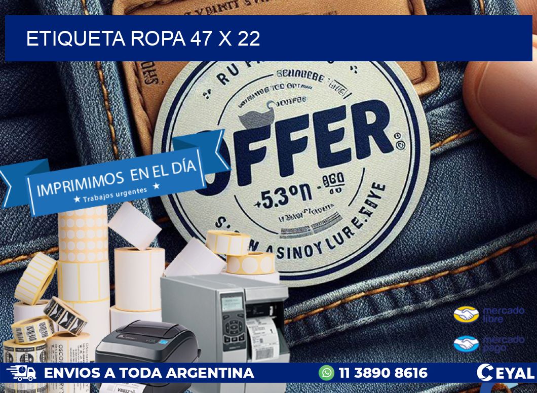 ETIQUETA ROPA 47 x 22