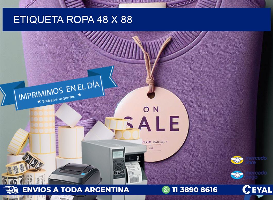 ETIQUETA ROPA 48 x 88