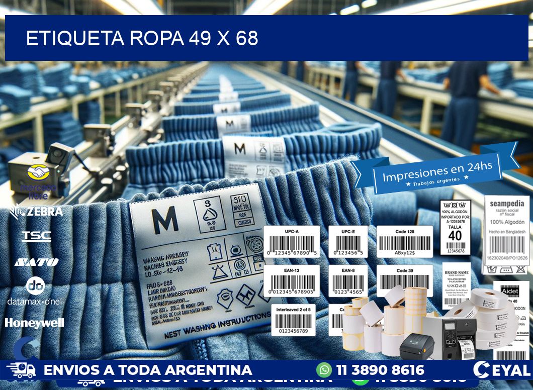 ETIQUETA ROPA 49 x 68