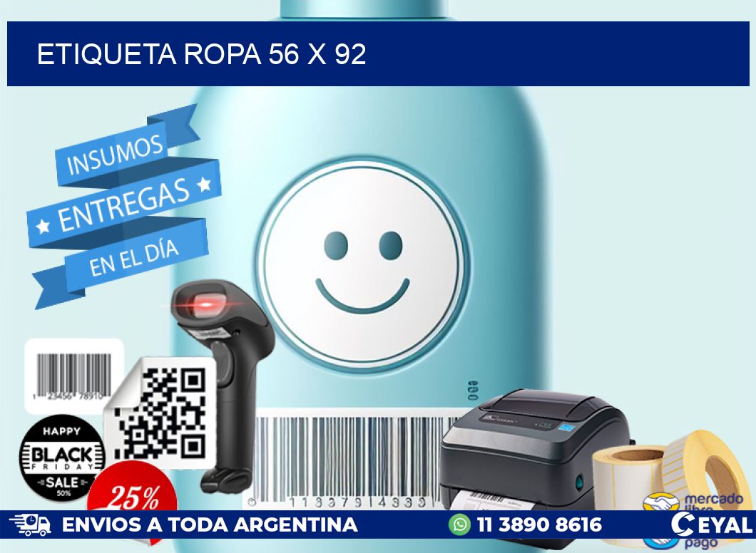 ETIQUETA ROPA 56 x 92