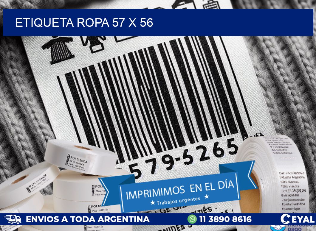 ETIQUETA ROPA 57 x 56
