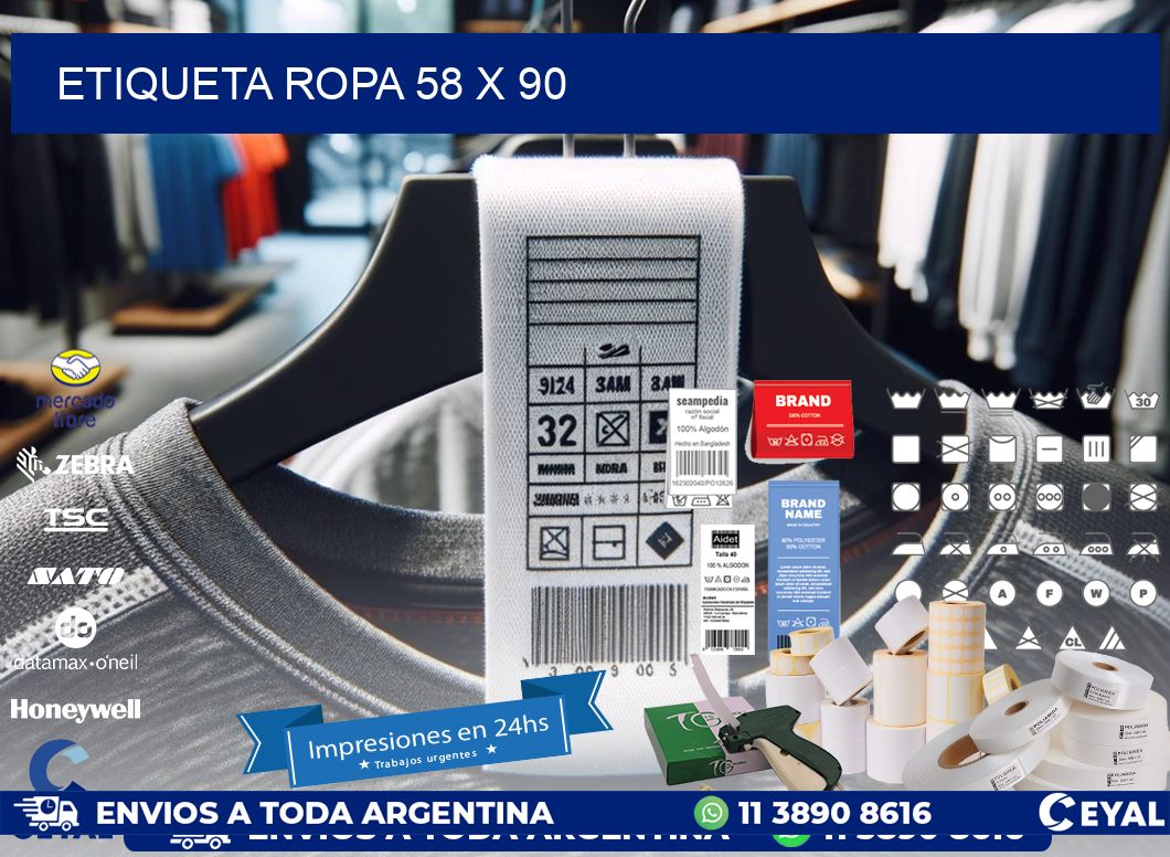 ETIQUETA ROPA 58 x 90