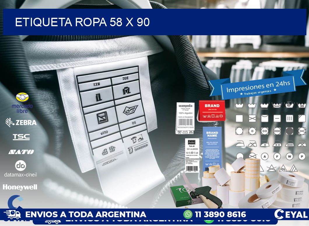 ETIQUETA ROPA 58 x 90
