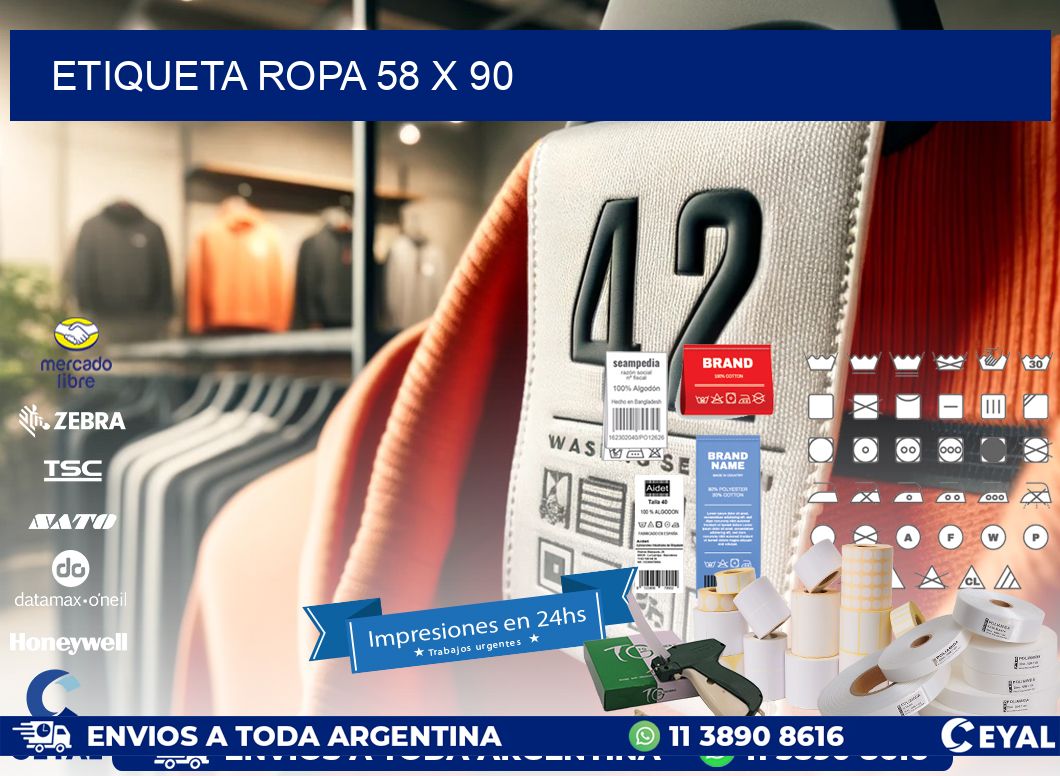 ETIQUETA ROPA 58 x 90