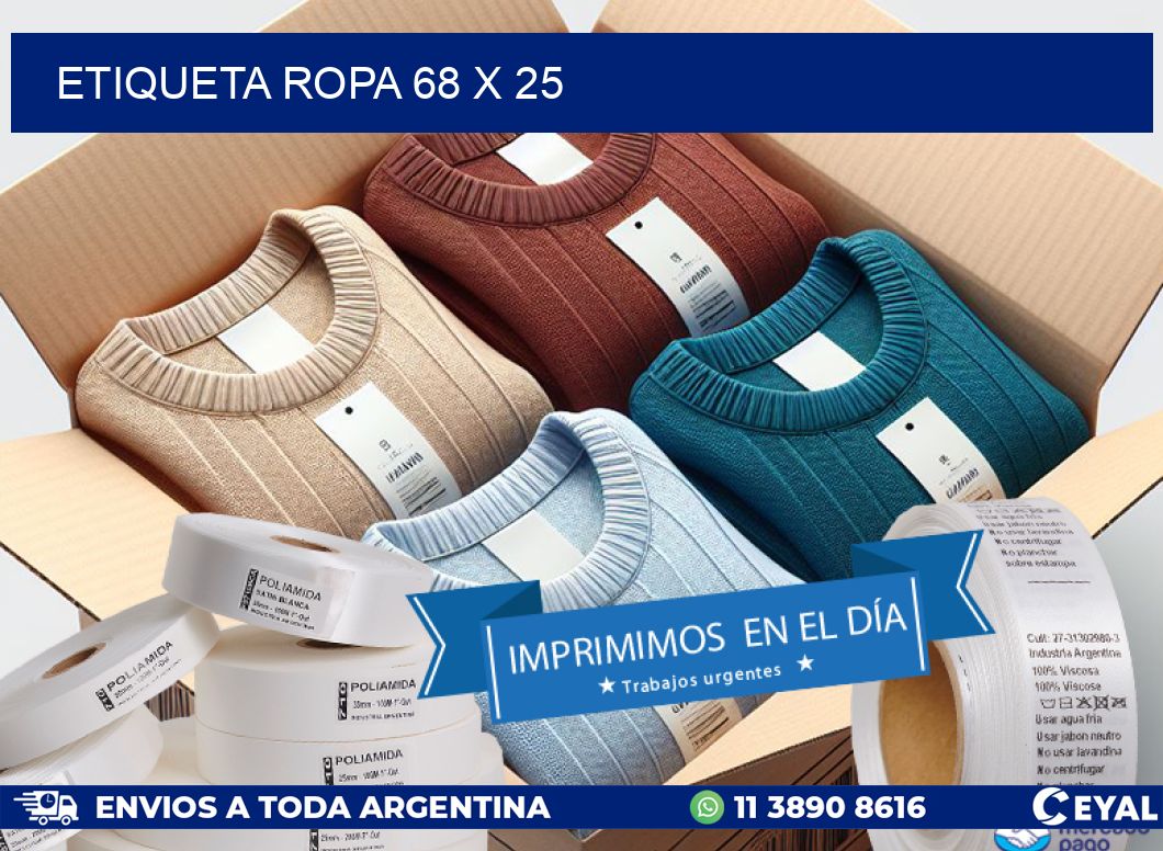 ETIQUETA ROPA 68 x 25