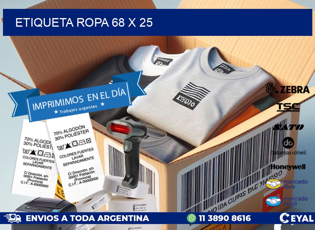 ETIQUETA ROPA 68 x 25