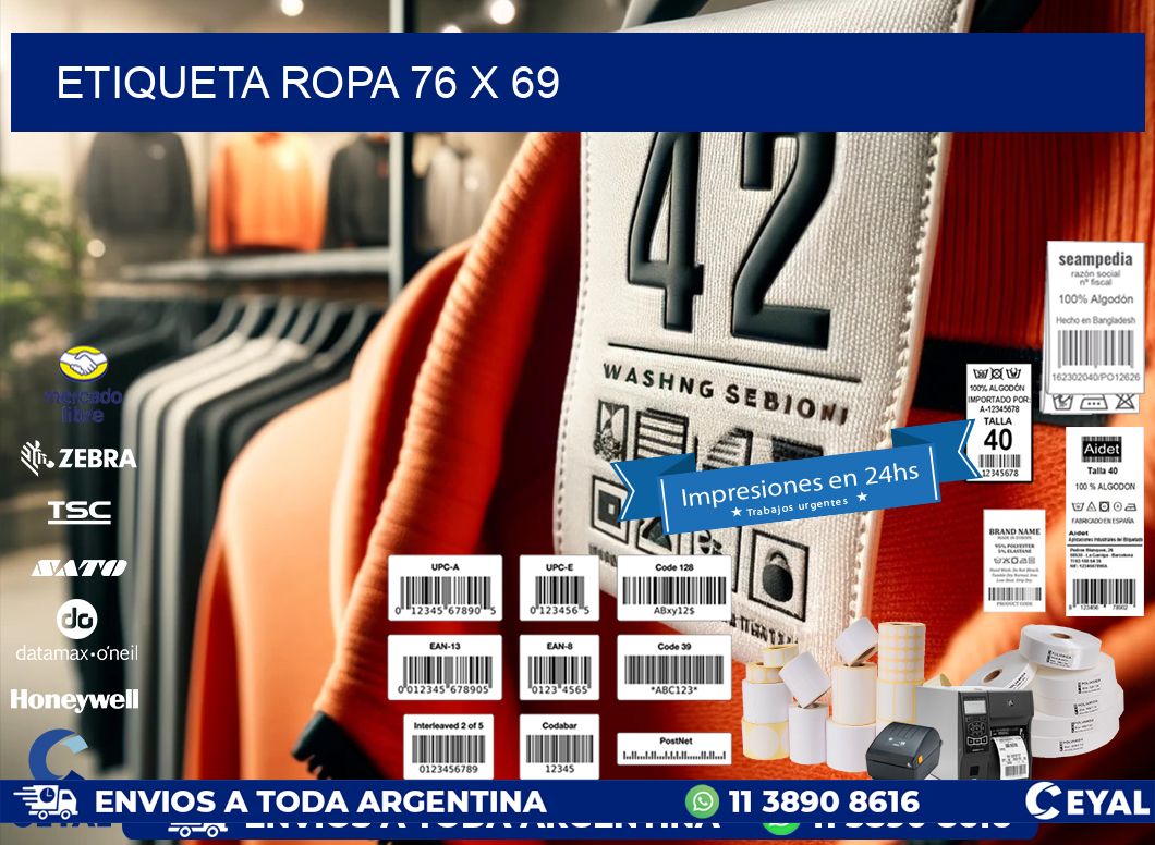 ETIQUETA ROPA 76 x 69