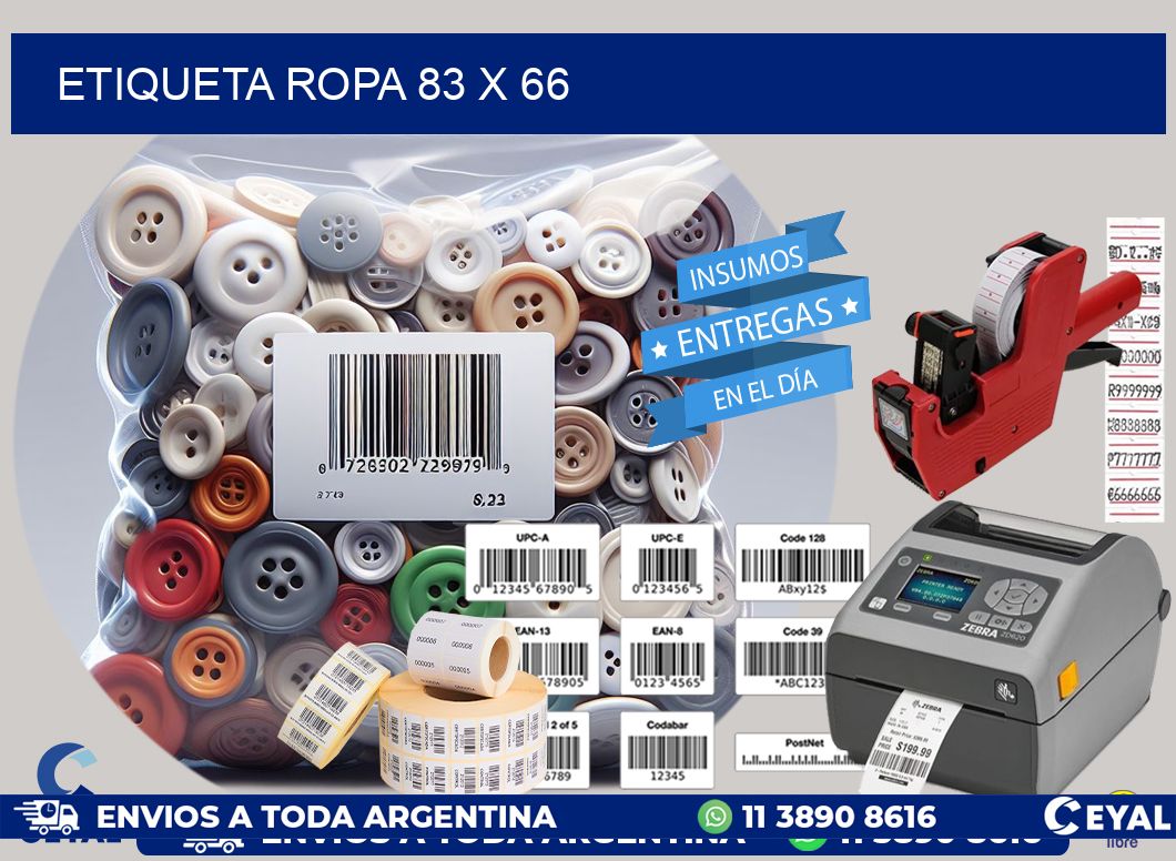 ETIQUETA ROPA 83 x 66