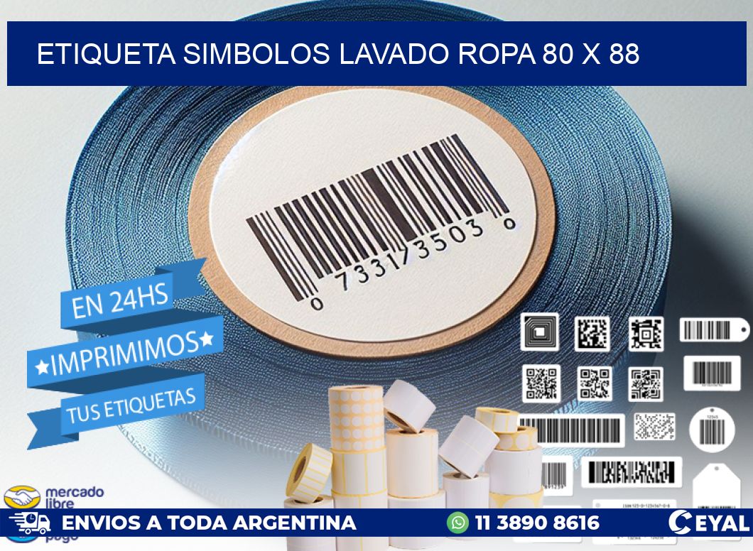 ETIQUETA SIMBOLOS LAVADO ROPA 80 x 88