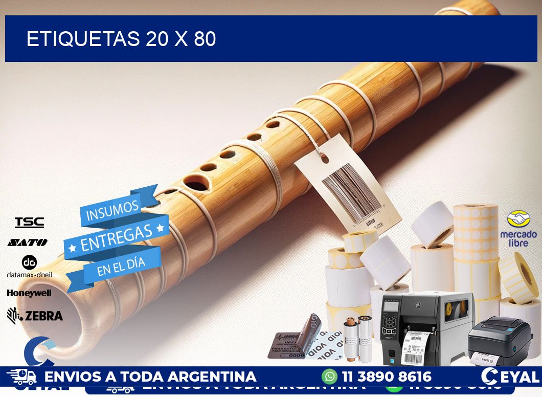 ETIQUETAS 20 x 80