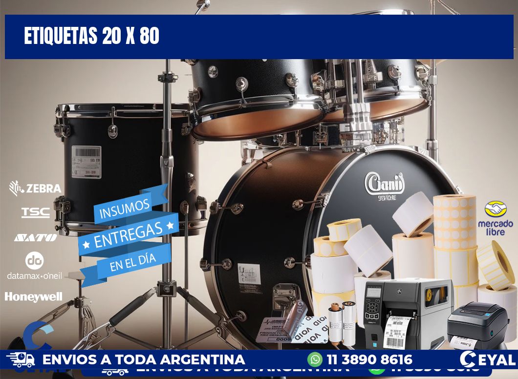 ETIQUETAS 20 x 80