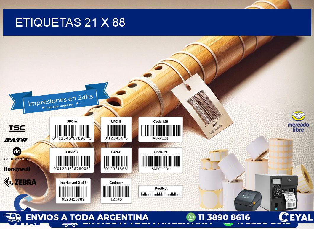 ETIQUETAS 21 x 88