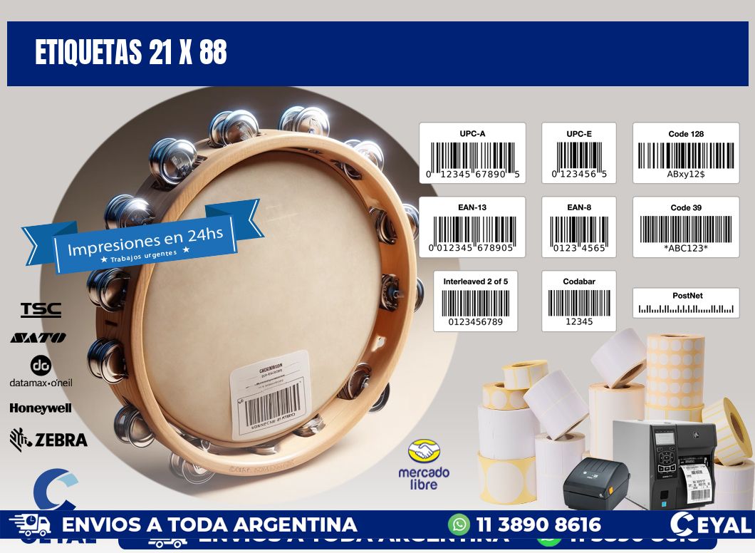 ETIQUETAS 21 x 88