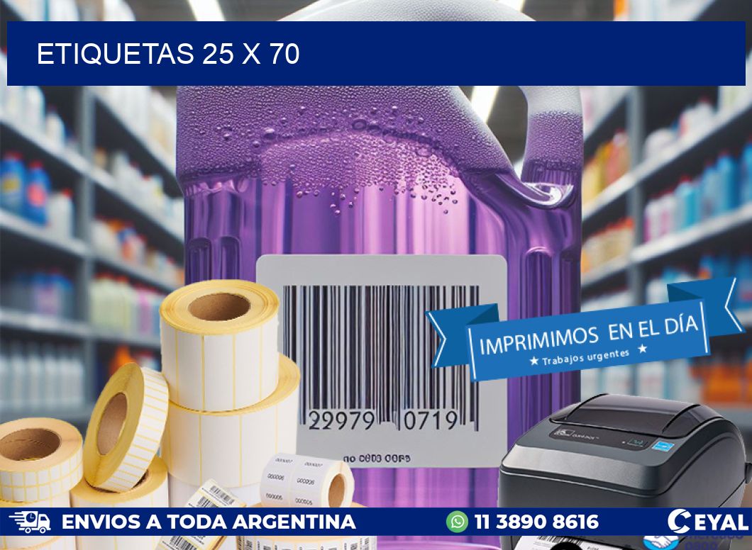 ETIQUETAS 25 x 70