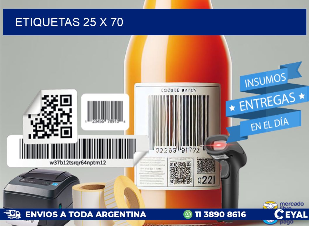 ETIQUETAS 25 x 70