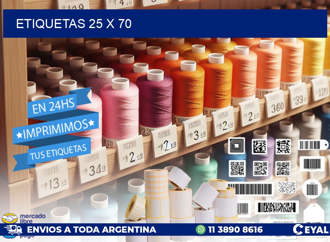 ETIQUETAS 25 x 70