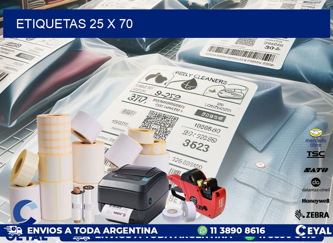 ETIQUETAS 25 x 70