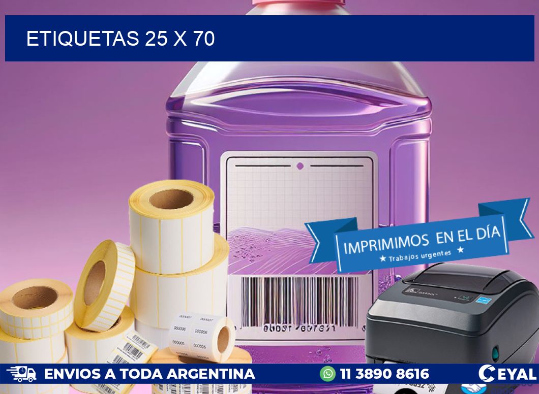 ETIQUETAS 25 x 70