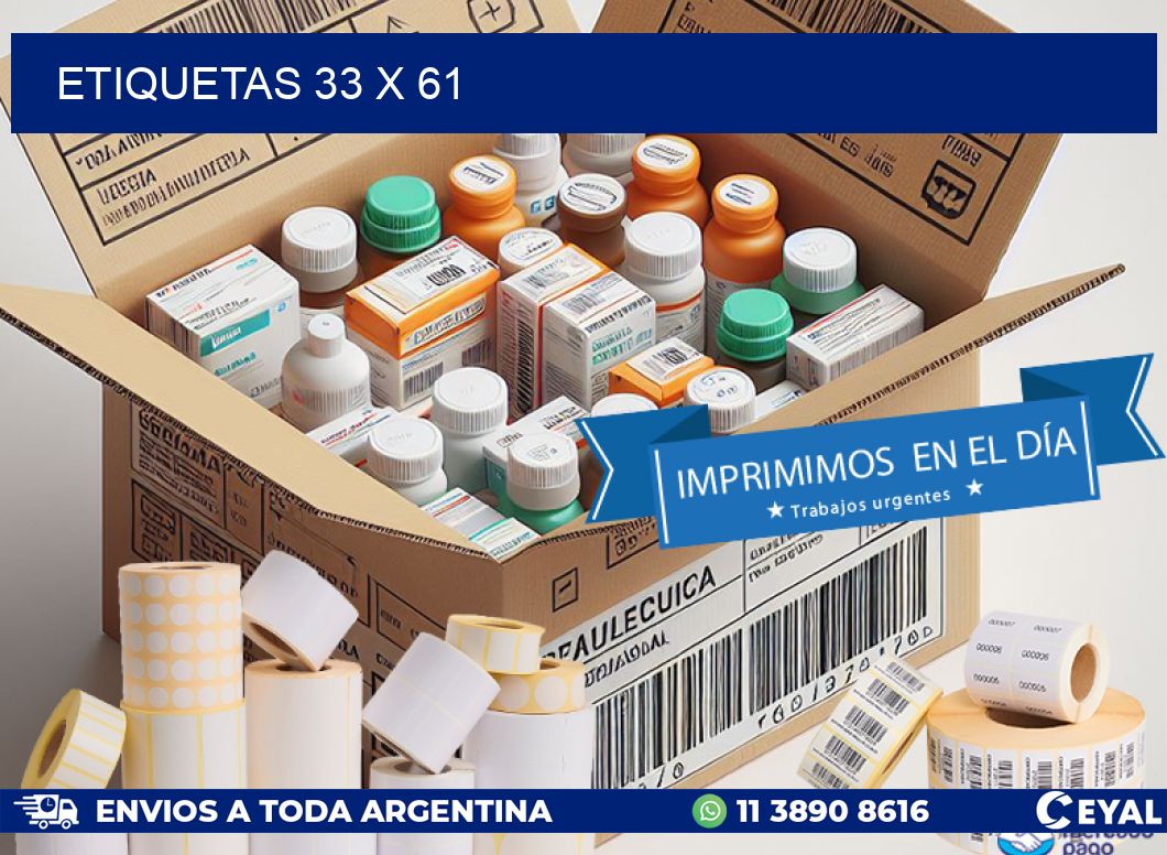 ETIQUETAS 33 x 61