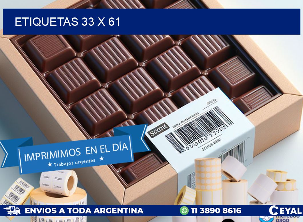 ETIQUETAS 33 x 61