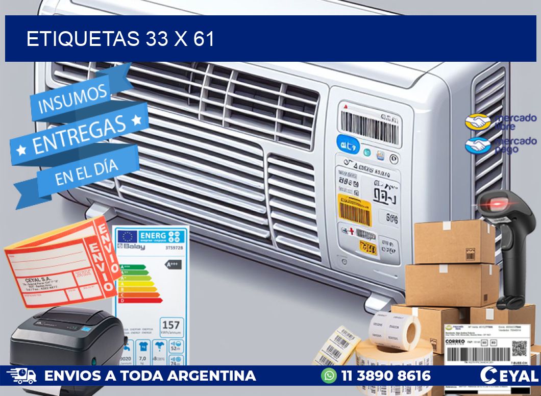 ETIQUETAS 33 x 61