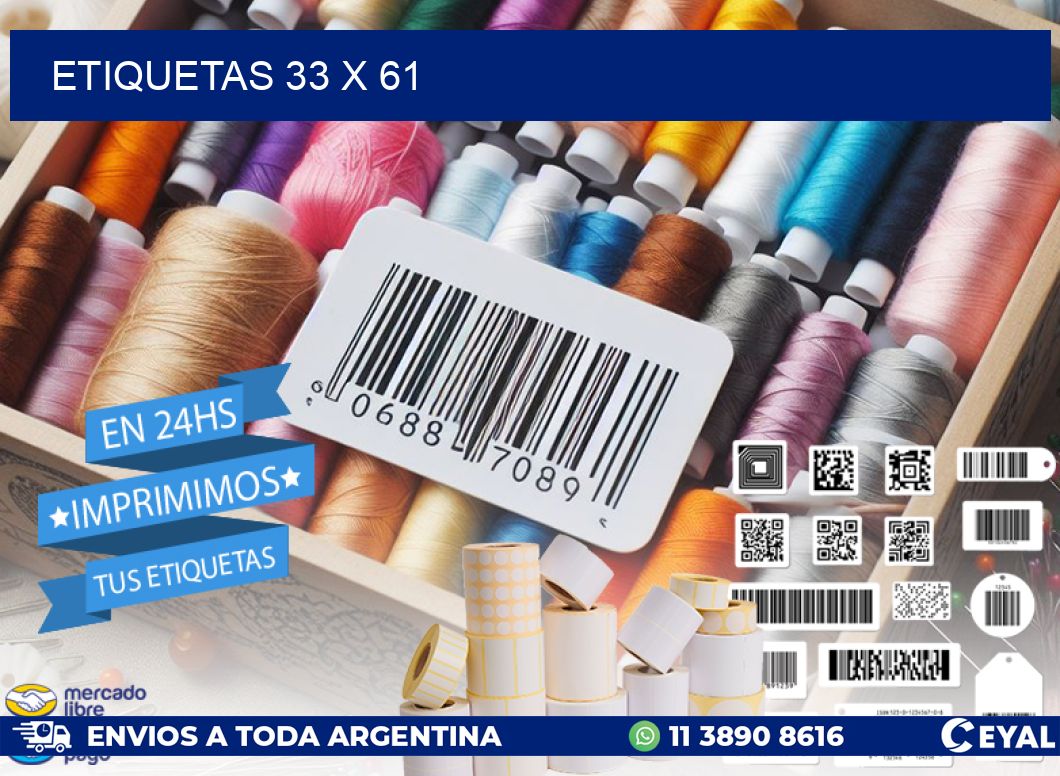 ETIQUETAS 33 x 61