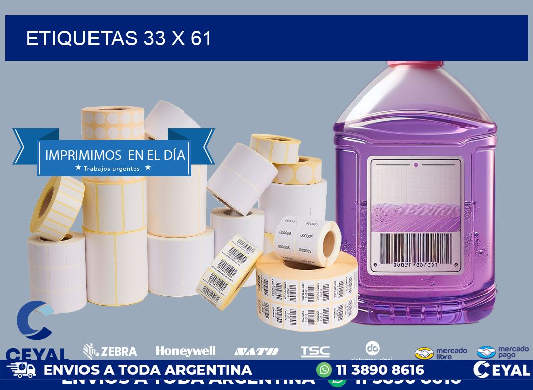 ETIQUETAS 33 x 61