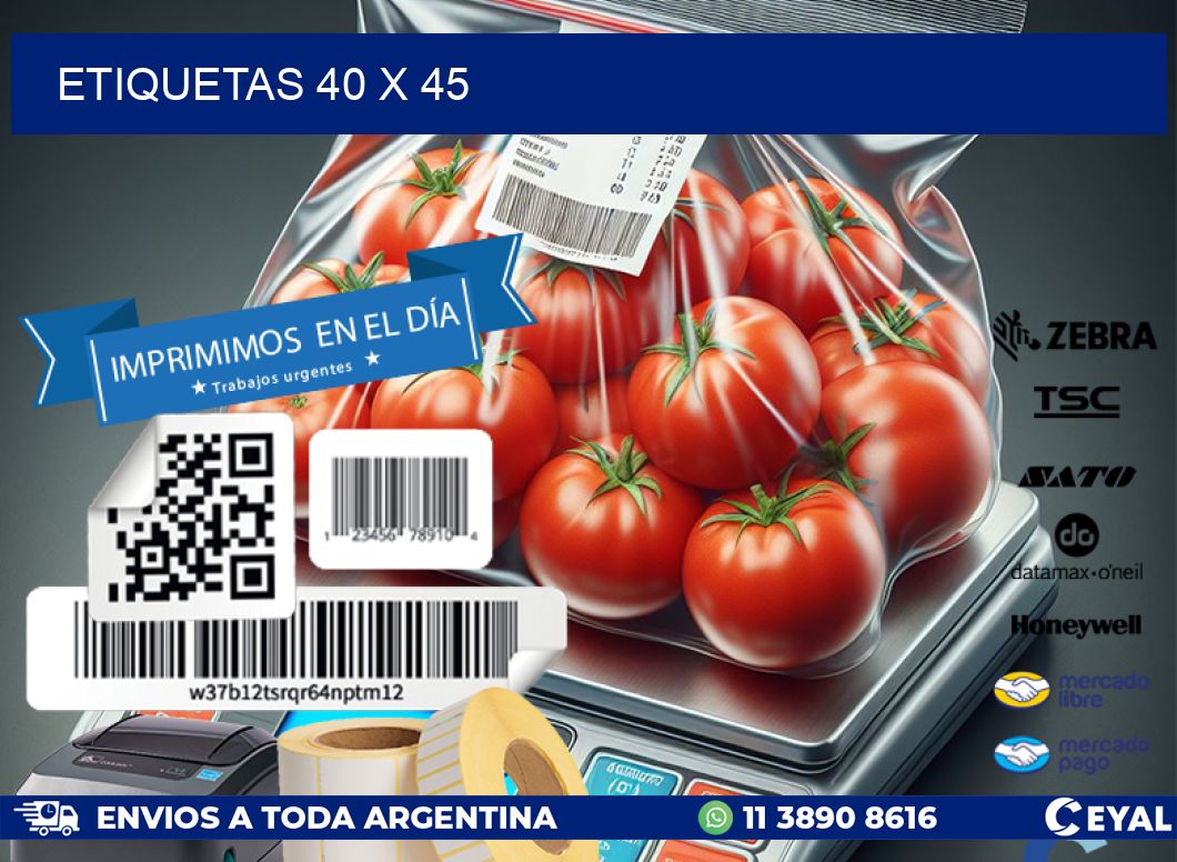 ETIQUETAS 40 x 45