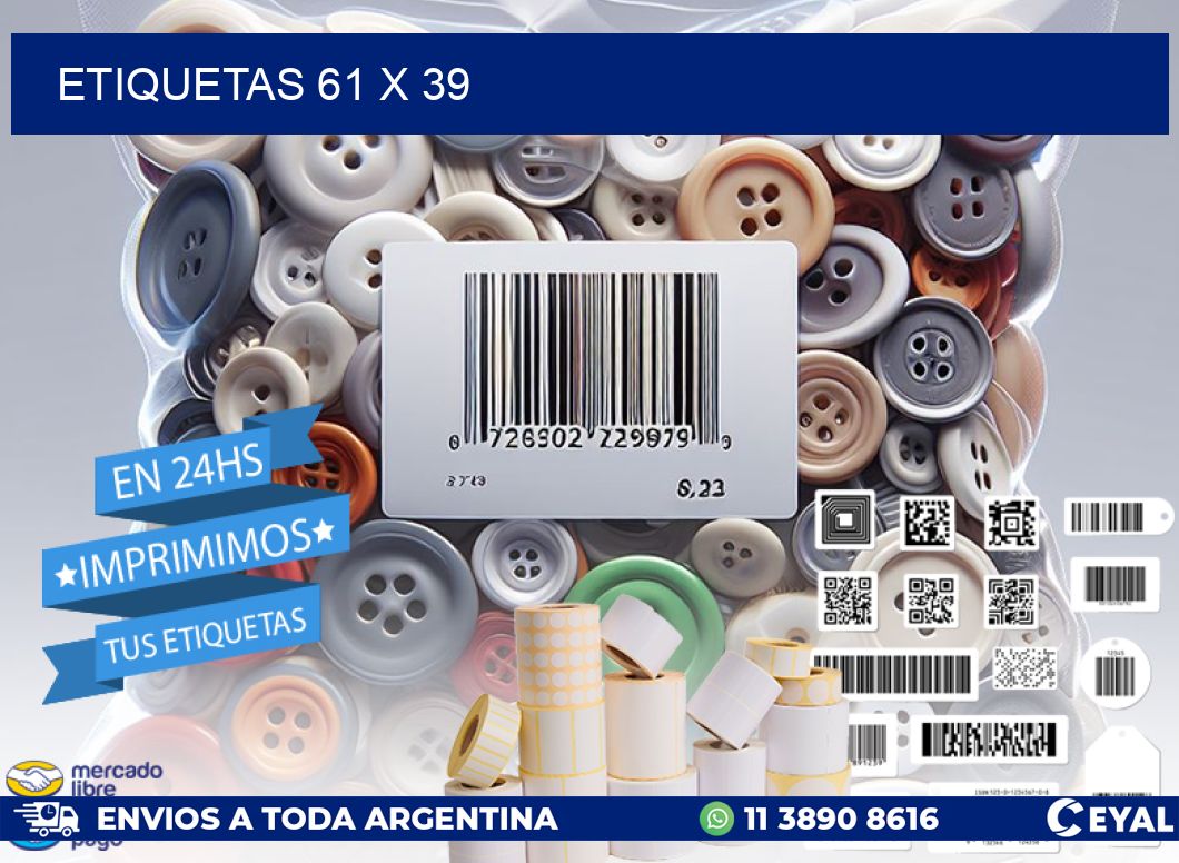 ETIQUETAS 61 x 39