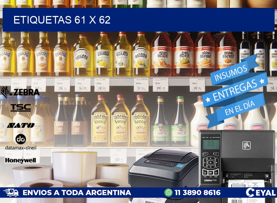 ETIQUETAS 61 x 62