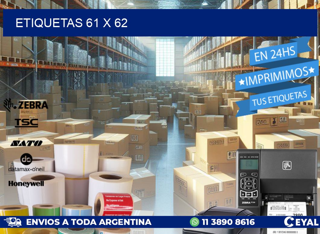 ETIQUETAS 61 x 62
