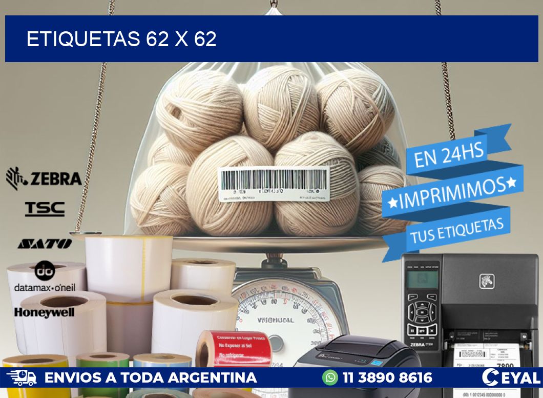 ETIQUETAS 62 x 62