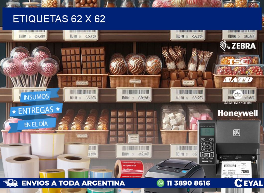 ETIQUETAS 62 x 62