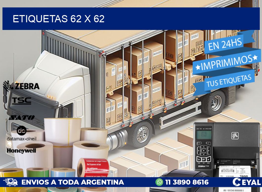 ETIQUETAS 62 x 62