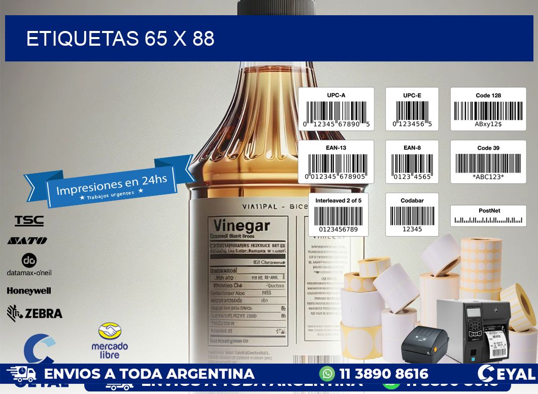 ETIQUETAS 65 x 88