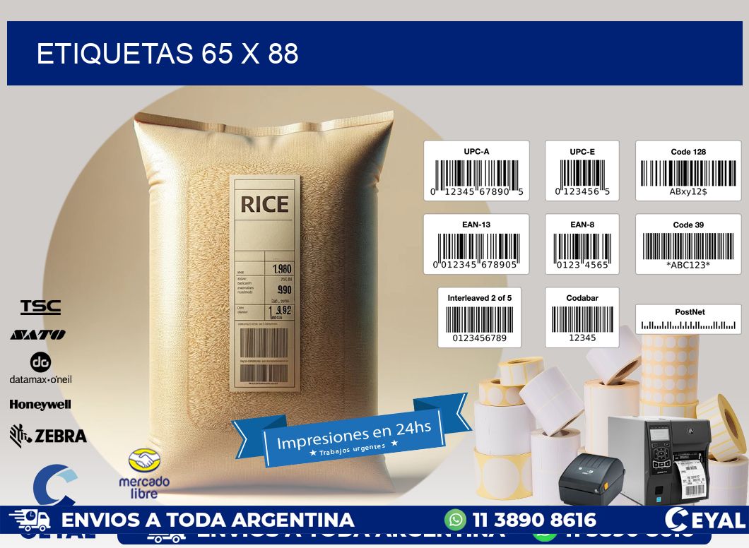 ETIQUETAS 65 x 88