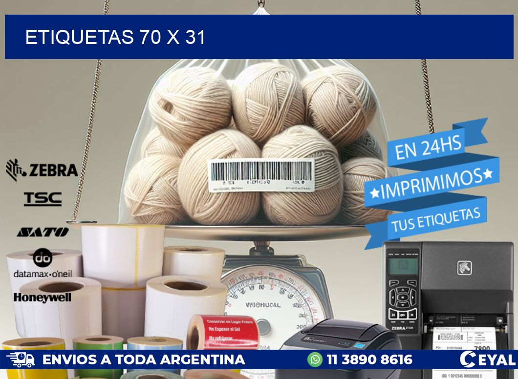 ETIQUETAS 70 x 31