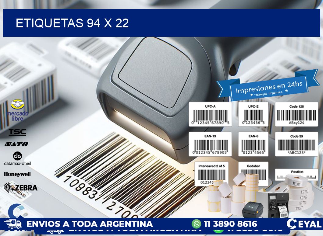 ETIQUETAS 94 x 22