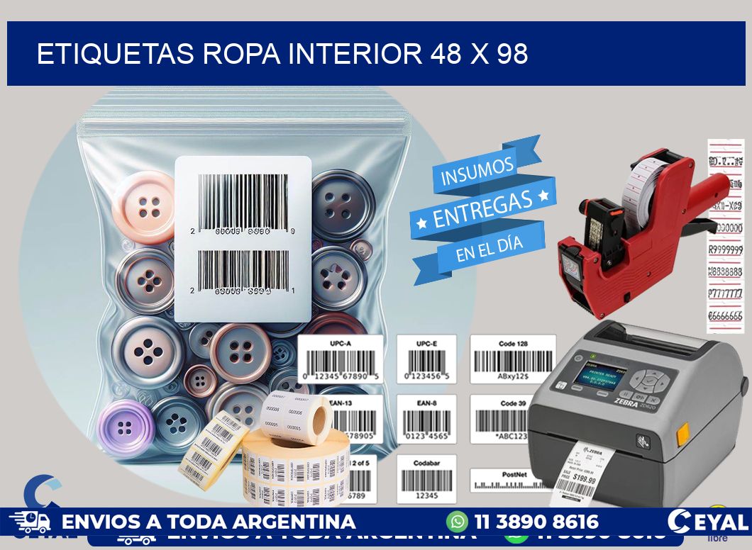 ETIQUETAS ROPA INTERIOR 48 x 98