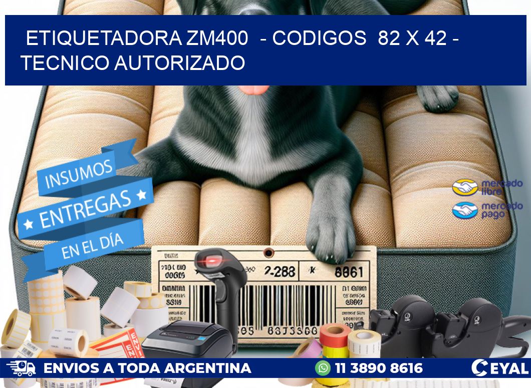 ETIQUETADORA ZM400  - CODIGOS  82 x 42 - TECNICO AUTORIZADO