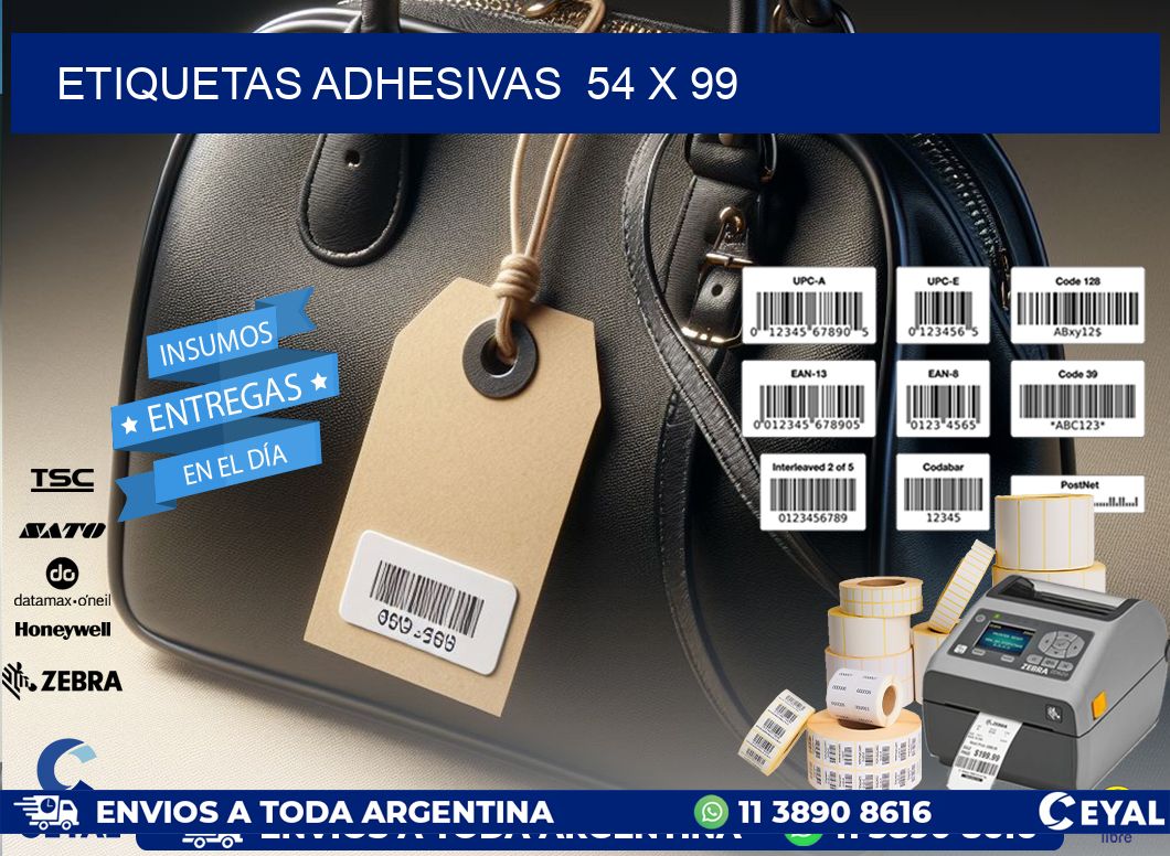 ETIQUETAS ADHESIVAS  54 x 99