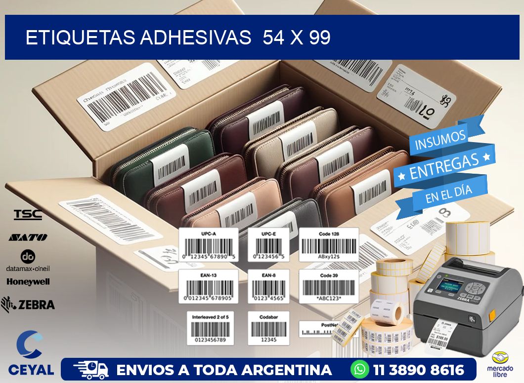 ETIQUETAS ADHESIVAS  54 x 99